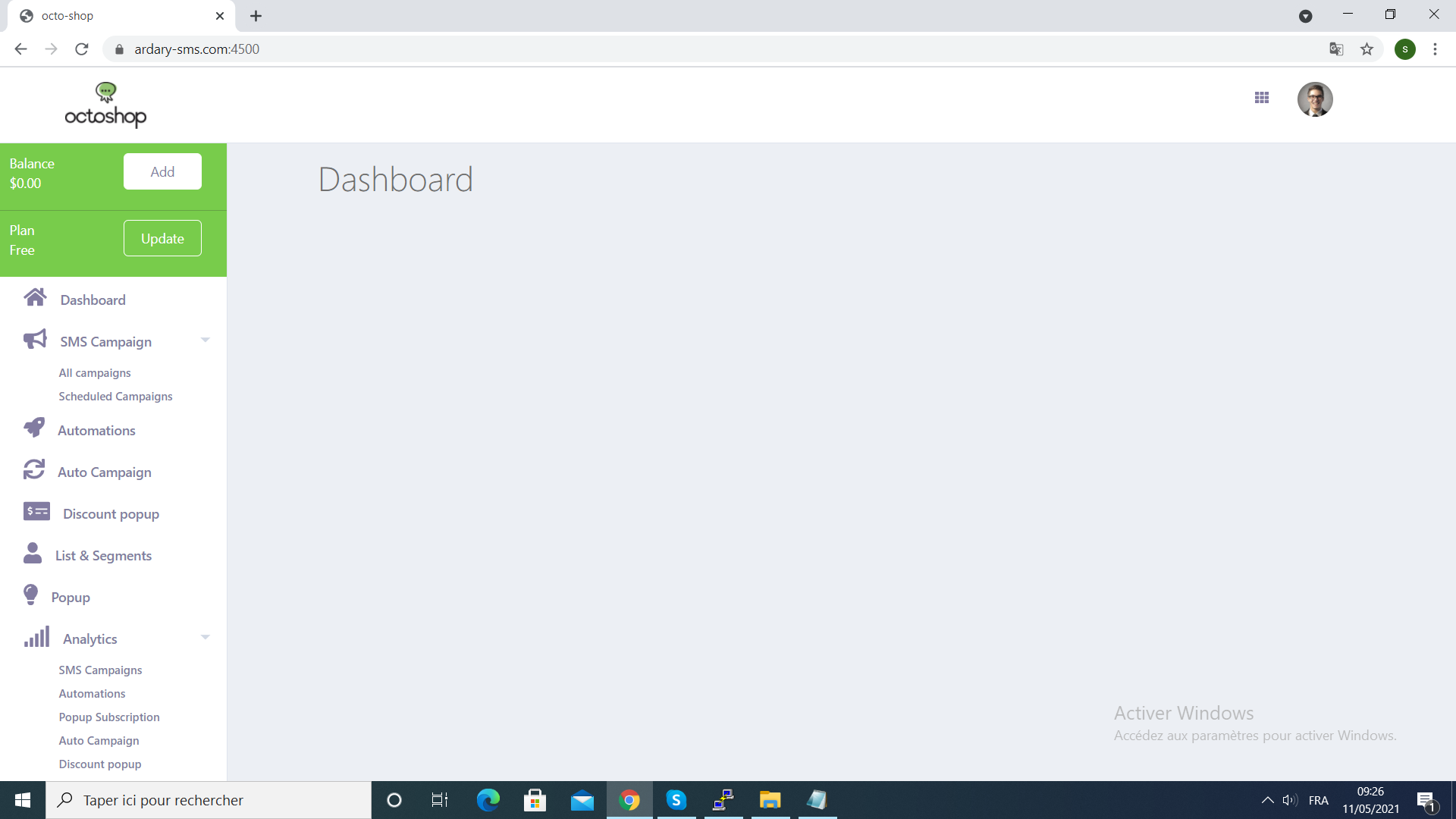 Octopush — dashboard